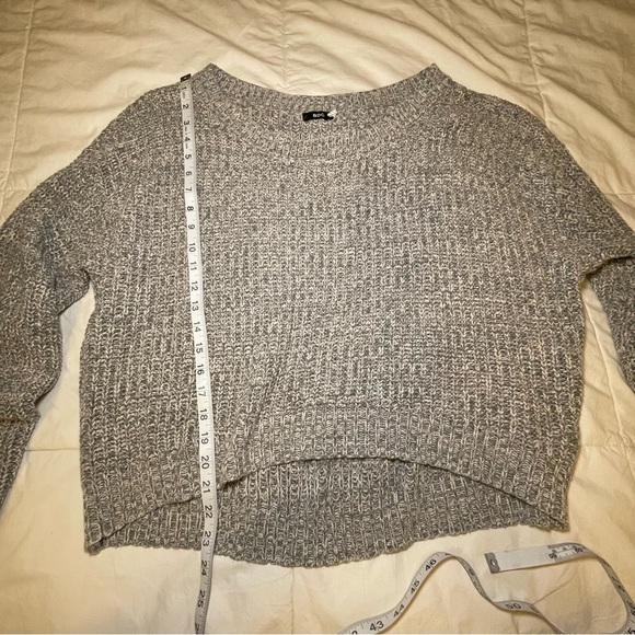 Cozy Gray Heather Oversized Sweater Size L - Picture 4 of 12
